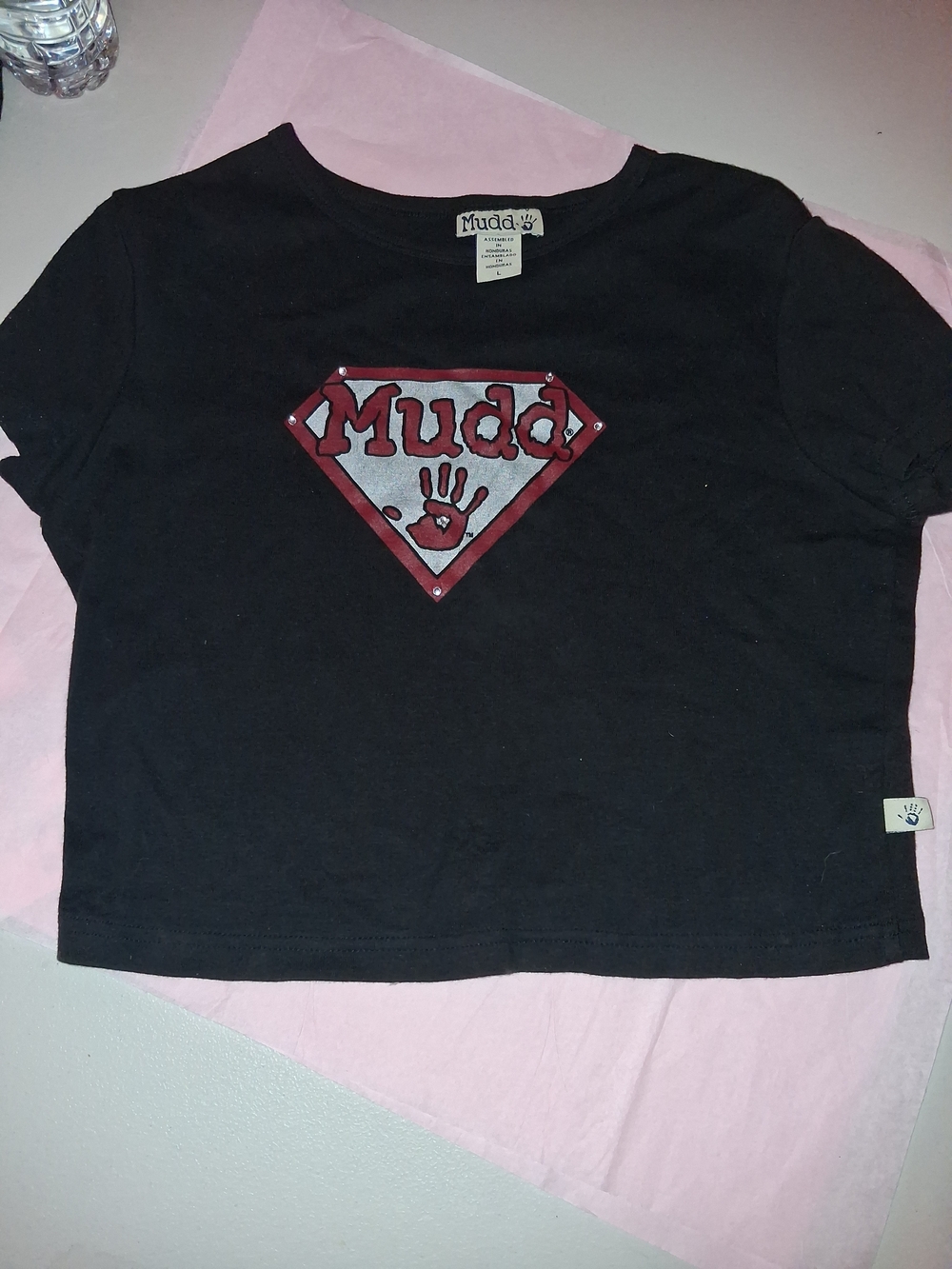 Mudd Black Tee with Red Logo